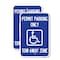 Signmission Accessible Permit Parking Only Tow-Away Zone with Symbo, 18'' X 24'', Heavy Gauge Aluminum, 2PK A-1824-2PACK-24354 - alternate 1