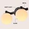 Jonathan Y Modernist Globe 15.25" 2-Light Metal/Frosted Glass Modern Contemporary LED Vanity, Black JYL3541B - alternate 5