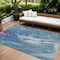 Homeroots 10' X 14' Teal Blue Purple And Pink Abstract Washable Indoor Outdoor Area Rug 602682 - alternate 1