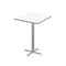 Correll Square Cafe Table, 24 in W, 24 in L, 42 in H, Particleboard Top, Frosty White SXB24DES-80-98-13 - alternate 1