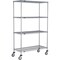 Global Industrial Nexel 4 Shelf Truck, Nexelate, 60"W x 14"D x 80"H, Polyurethane Swivel Casters B3156671 - alternate 1