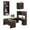Bestar U Shaped Desk U-Shaped Desk, Lat. File/Bkcs, Drk Choc, 93.6" D X 65.9" H, 65" W X Melamine 52850-79 - alternate 1