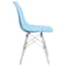 Leisuremod Dover Dining Side Chair with Acrylic Legs, Transparent Blue, 2PK EPC19TBU2 - alternate 8