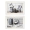 Homeroots Set Of Two Soap or Floral 1 White Framed Print Bathroom Wall Art, 2PK 405980 - alternate 1