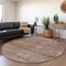 Homeroots 8' Coral And Black Round Striped Washable Indoor Outdoor Area Rug 605767 - alternate 7
