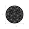 Homeroots 8' Black And Ivory Round Geometric Washable Indoor Outdoor Area Rug 614061 - alternate 7
