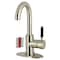 Kingston Brass One-Handle Single-Hole Bathroom Faucet with Deck Plate and Push Pop-Up Drain, Brushed Nickel LS8438DKL - alternate 1
