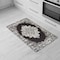 World Rug Gallery Distressed Medallion Cushioned Anti Fatigue Standing Kitchen Mat 18 ft x 30 ft Black WR17BLACK18X30 - alternate 1
