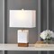 Jonathan Y Trevor 22.5" Marble/Iron Gold Modern Console LED Table Lamp, white JYL5054A - alternate 6