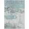 Homeroots 5' X 8' Teal Blue And Gray Abstract Washable Indoor Outdoor Area Rug 617741 - alternate 6