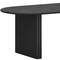 Homeroots 79" Black Solid Wood Double Pedestal Base Oval Dining Table 712139 - alternate 5