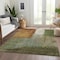 Homeroots 9' X 12' Green Copper And Beige Abstract Washable Indoor Outdoor Area Rug 603729 - alternate 7