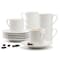 Elama Aspin 12 Piece 2.5 Ounce Porcelain Espresso Cup Set in White with Saucers ELM-ASPIN-ESPRESSO - alternate 1