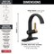 Delta Albion Single Handle Bathroom Faucet Matte Black / Champagne Bronze 15855LF-GZ - alternate 5
