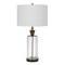 Homeroots 30" Clear Metal Table Lamp With White Empire Shade 524712 - alternate 4