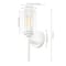 Jonathan Y Juno 13" 1-Light Farmhouse Industrial Metal/Glass Cylinder LED Sconce, White/Clear JYL9547E - alternate 9