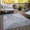 Homeroots 5' X 8' Gray Silver And Ivory Abstract Washable Indoor Outdoor Area Rug 587597 - alternate 8