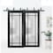 Sartodoors Slab Barn Door Panel Frosted Glass Lite Planum 2112 Black 24x80 Solid Core Modern Interior PLANUM2112S-BLK-24 x 80 - alternate 3
