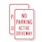 Signmission No Parking Active Driveway, 18'' X 24'' 2 Signs, Heavy Gauge Aluminum, 2PK A-1824-2PACK-25063 - alternate 1