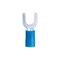 Gb Spade Terminal, 600 V, 16 to 14 AWG Wire, #8 to 10 Stud, Vinyl Insulation, Blue, 20PK 20-114 - alternate 3