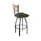Holland Bar Stool Co Eleanor 30in Swivel Bar Stool with Bronze Finish, Medium Back and Canter Pine Seat 880 - alternate 1
