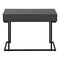 Homeroots 42" Gray and Black Wood and Metal Sled Computer Desk 489888 - alternate 9