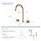 Kibi Circular X 8" Bathroom Sink Two Handle Widespread Faucet, Drain Assembly KBF1026BB - alternate 9