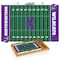 Picnic Time Family Of Brands NCAA Northwestern Wildcats Football Field Icon Glass Top Cutting Board & Knife Set 910-00-505-434-0 - alternate 1