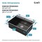 Wrightmaster 30 in. Drop-In Single Bowl 20 Gauge Black Stainless Steel Kitchen Sink with Drain and Hook ZOR-BL01D302208 - alternate 7