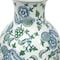 Homeroots 19" White Blue And Green Floral Urn Porcelain Table Vase 574212 - alternate 5