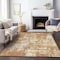 Homeroots 5' X 8' Copper Gold And Ivory Abstract Washable Indoor Outdoor Area Rug 597951 - alternate 8