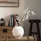 Uniquewise 9in Ceramic Stripe Vase Vintage Decorative Modern Farmhouse Piece for Home Centerpieces, White QI004793.RD - alternate 5