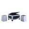 Homeroots 24in White and Black Upholstered Faux Leather Bench with Flip top 469417 - alternate 5
