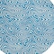 Homeroots 8' Teal Blue And Ivory Round Abstract Washable Indoor Outdoor Area Rug 599762 - alternate 4