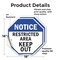 Signmission Notice Restricted Area Keep Out, 18 inch X 18 inch, Vinyl Decal, 2PK OC-D-2PACK-18-176 - alternate 3
