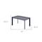 Homeroots 55" Gray Ceramic and Metal Self-Storing Leaf Extendable Dining Table 555196 - alternate 4