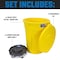 Magnum Tool Yellow 55 Gallon Trash Can Set (Trash Can, Quiet Dolly, and Reinforced Lid) (4 Set) CMTC-CLD0-55Y04 - alternate 7