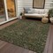 Homeroots 8' X 10' Emerald Brown And Red Floral Washable Indoor Outdoor Area Rug 604592 - alternate 8