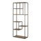 Homeroots 79" Brown And Natural Metal and Wood Seven Tier Bookcase 517719 - alternate 4