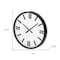 Homeroots 24" Round Large Modern Wall Clock With White Face And Non-Numarical Number 376248 - alternate 7