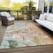 Homeroots 8' X 10' Gray and Gold Abstract Washable Non Skid Indoor Outdoor Area Rug 559165 - alternate 3