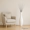 Uniquewise 43in Tall Decorative White Bamboo Floor Vase with 12-Piece 60in Natural Dried Brown Willow Stick QI004233.K2 - alternate 5