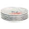 Martha Stewart 8 Inch Fine Ceramic 6 Piece Floral Decorated Dessert Plate Set 128866.01 - alternate 7