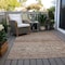 Homeroots 10' X 14' Copper Tan And Beige Floral Washable Indoor Outdoor Area Rug 606193 - alternate 7