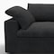 Homeroots Black Linen Blend Modular Rectangular Three Piece Corner Sectional 714581 - alternate 3