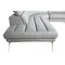Homeroots 30" Grey Leather Foam And Steel Couch 282867 - alternate 3