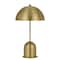 Homeroots 20" Antiqued Brass Metal Novelty Desk Lamp With Antiqued Brass Dome Shade 524709 - alternate 3