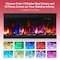 Edendirect 42 in. 3-Sided Freestanding Electric Fireplace Insert in Black with 13-Flame Colors, Remote Control ZR-BL42 - alternate 8