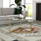 Homeroots 35" Gold Glass And Steel Round Coffee Table 520954 - alternate 7