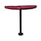 Leisure Craft Perforated Semi-Circle Pedestal Table, Portable, 40"H, Burgundy STAB40-PERF-BURGUNDY - alternate 1